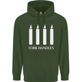 Four Candles Fork Handles Funny Two Ronnies Mens 80% Cotton Hoodie Forest Green