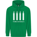Four Candles Fork Handles Funny Two Ronnies Mens 80% Cotton Hoodie Irish Green