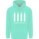Four Candles Fork Handles Funny Two Ronnies Mens 80% Cotton Hoodie Peppermint