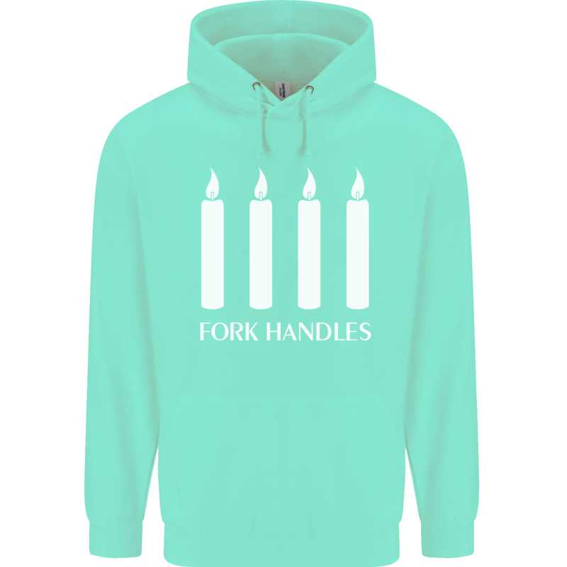 Four Candles Fork Handles Funny Two Ronnies Mens 80% Cotton Hoodie Peppermint