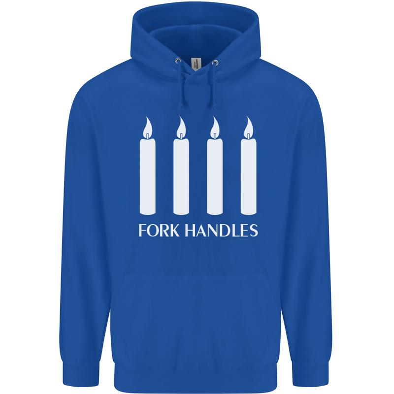 Four Candles Fork Handles Funny Two Ronnies Mens 80% Cotton Hoodie Royal Blue