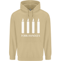 Four Candles Fork Handles Funny Two Ronnies Mens 80% Cotton Hoodie Sand