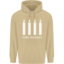 Four Candles Fork Handles Funny Two Ronnies Mens 80% Cotton Hoodie Sand