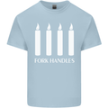 Four Candles Fork Handles Funny Two Ronnies Mens Cotton T-Shirt Tee Top Light Blue