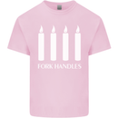 Four Candles Fork Handles Funny Two Ronnies Mens Cotton T-Shirt Tee Top Light Pink