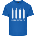 Four Candles Fork Handles Funny Two Ronnies Mens Cotton T-Shirt Tee Top Royal Blue