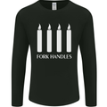 Four Candles Fork Handles Funny Two Ronnies Mens Long Sleeve T-Shirt Black