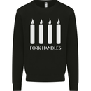 Four Candles Fork Handles Funny Two Ronnies Mens Sweatshirt Jumper Black