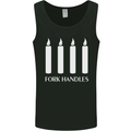 Four Candles Fork Handles Funny Two Ronnies Mens Vest Tank Top Black