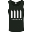 Four Candles Fork Handles Funny Two Ronnies Mens Vest Tank Top Black