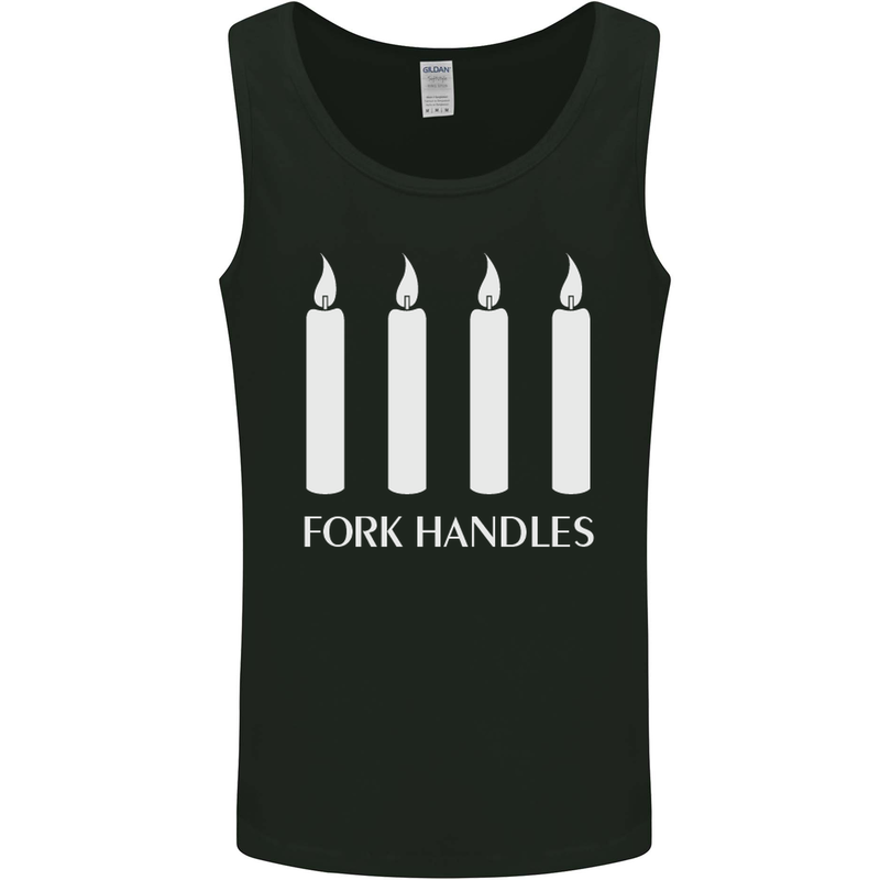 Four Candles Fork Handles Funny Two Ronnies Mens Vest Tank Top Black