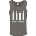 Four Candles Fork Handles Funny Two Ronnies Mens Vest Tank Top Charcoal