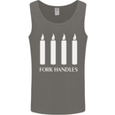 Four Candles Fork Handles Funny Two Ronnies Mens Vest Tank Top Charcoal