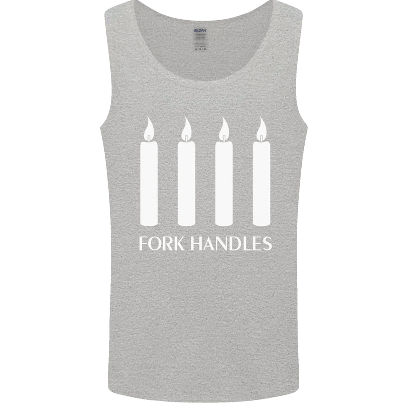 Four Candles Fork Handles Funny Two Ronnies Mens Vest Tank Top Sports Grey