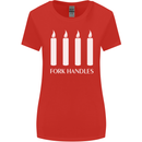 Four Candles Fork Handles Funny Two Ronnies Womens Wider Cut T-Shirt Red