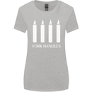 Four Candles Fork Handles Funny Two Ronnies Womens Wider Cut T-Shirt Sports Grey