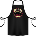 Four Eyed Scary Monster Halloween Cotton Apron 100% Organic Black