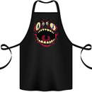 Four Eyed Scary Monster Halloween Cotton Apron 100% Organic Black