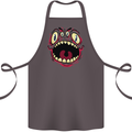 Four Eyed Scary Monster Halloween Cotton Apron 100% Organic Dark Grey