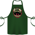 Four Eyed Scary Monster Halloween Cotton Apron 100% Organic Forest Green
