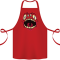 Four Eyed Scary Monster Halloween Cotton Apron 100% Organic Red