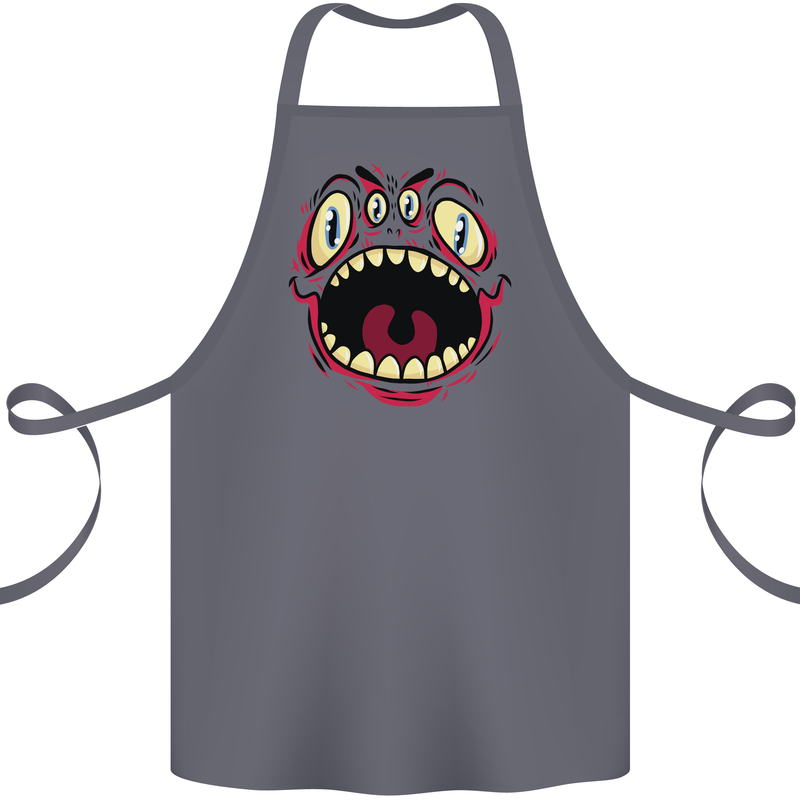 Four Eyed Scary Monster Halloween Cotton Apron 100% Organic Steel