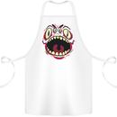 Four Eyed Scary Monster Halloween Cotton Apron 100% Organic White