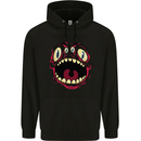 Four Eyed Scary Monster Halloween Mens 80% Cotton Hoodie Black