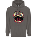 Four Eyed Scary Monster Halloween Mens 80% Cotton Hoodie Charcoal