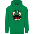 Four Eyed Scary Monster Halloween Mens 80% Cotton Hoodie Irish Green