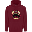 Four Eyed Scary Monster Halloween Mens 80% Cotton Hoodie Maroon