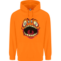Four Eyed Scary Monster Halloween Mens 80% Cotton Hoodie Orange