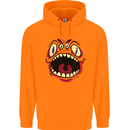 Four Eyed Scary Monster Halloween Mens 80% Cotton Hoodie Orange