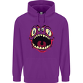 Four Eyed Scary Monster Halloween Mens 80% Cotton Hoodie Purple