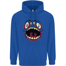 Four Eyed Scary Monster Halloween Mens 80% Cotton Hoodie Royal Blue