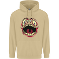 Four Eyed Scary Monster Halloween Mens 80% Cotton Hoodie Sand