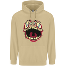 Four Eyed Scary Monster Halloween Mens 80% Cotton Hoodie Sand