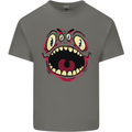 Four Eyed Scary Monster Halloween Mens Cotton T-Shirt Tee Top Charcoal