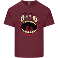 Four Eyed Scary Monster Halloween Mens Cotton T-Shirt Tee Top Maroon
