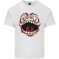 Four Eyed Scary Monster Halloween Mens Cotton T-Shirt Tee Top White