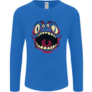 Four Eyed Scary Monster Halloween Mens Long Sleeve T-Shirt Royal Blue