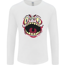 Four Eyed Scary Monster Halloween Mens Long Sleeve T-Shirt White