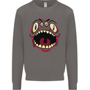 Four Eyed Scary Monster Halloween Mens Sweatshirt Jumper Charcoal