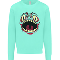 Four Eyed Scary Monster Halloween Mens Sweatshirt Jumper Peppermint