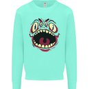 Four Eyed Scary Monster Halloween Mens Sweatshirt Jumper Peppermint