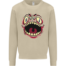Four Eyed Scary Monster Halloween Mens Sweatshirt Jumper Sand