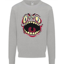 Four Eyed Scary Monster Halloween Mens Sweatshirt Jumper Sports Grey