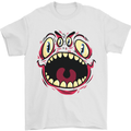Four Eyed Scary Monster Halloween Mens T-Shirt Cotton Gildan White