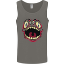 Four Eyed Scary Monster Halloween Mens Vest Tank Top Charcoal