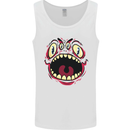 Four Eyed Scary Monster Halloween Mens Vest Tank Top White